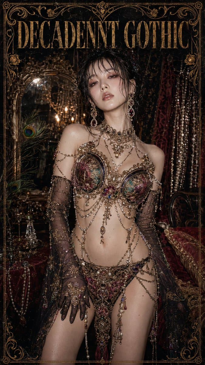 颓废的哥特式闺房海报 preview image 1