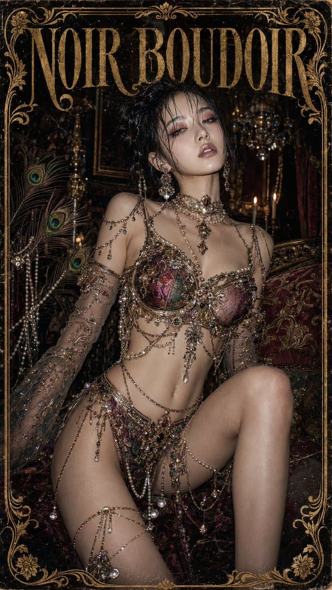 颓废的哥特式闺房海报 preview image 2