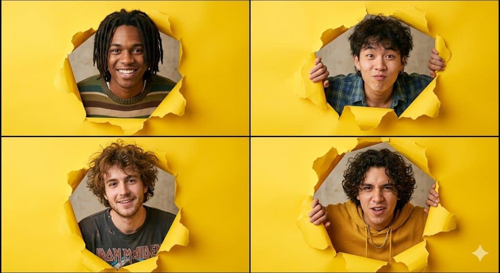 90s Indie Studio Portrait Grid preview image 1