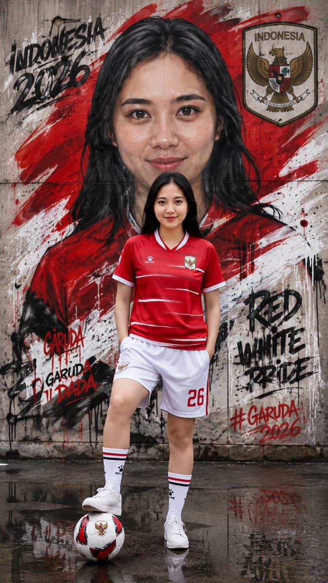 Indonesia Graffiti Football Poster preview image 1
