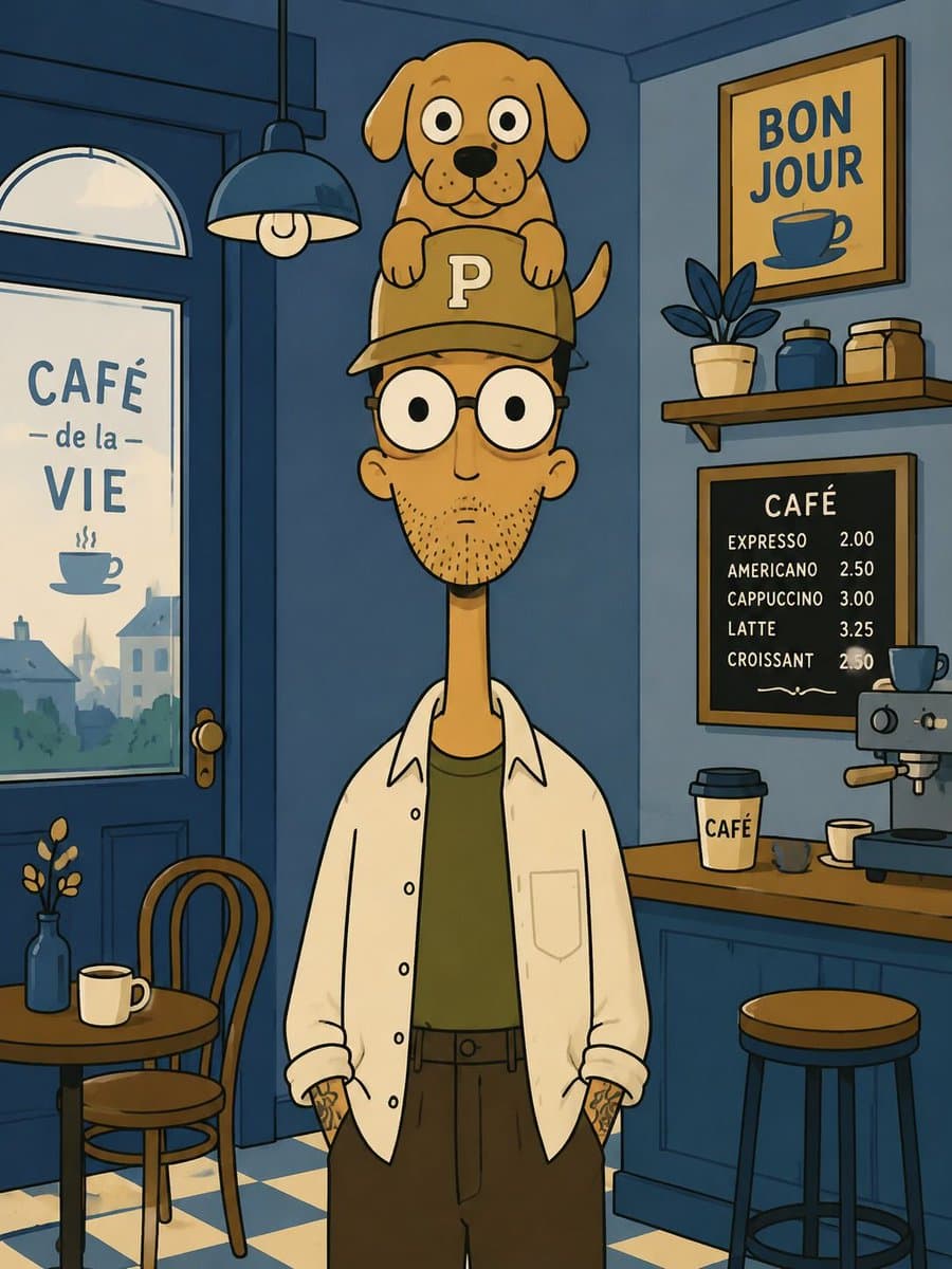 Bizarre Flat Cartoon Portrait preview image 2