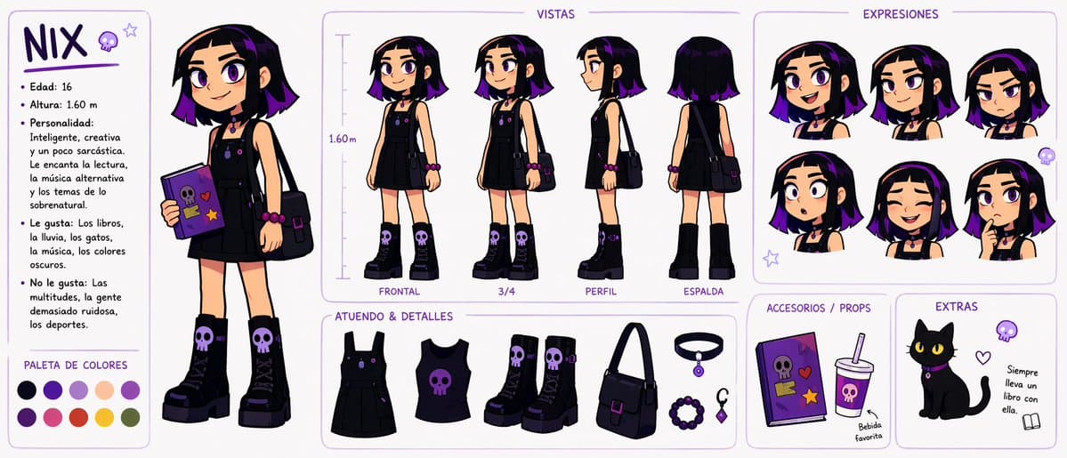 Demon Schoolgirl Anime Character Scene preview image 3
