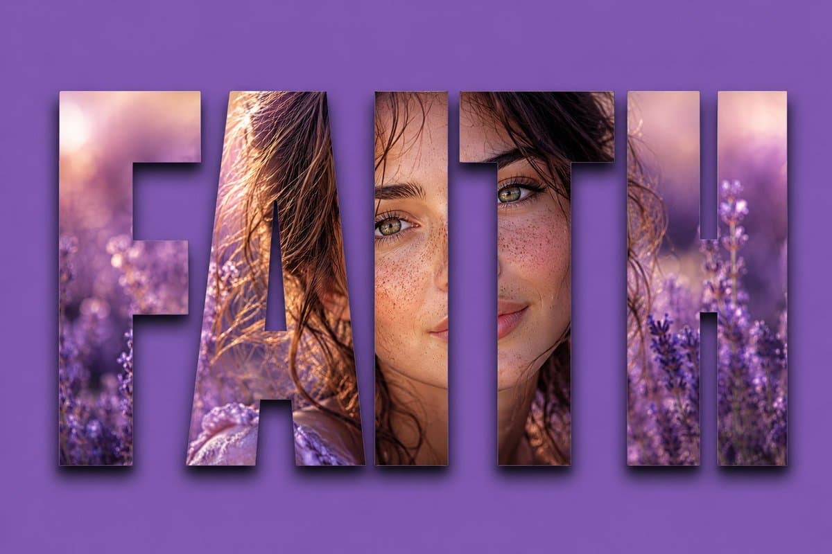 Text Masking Double Exposure Graphic preview image 1