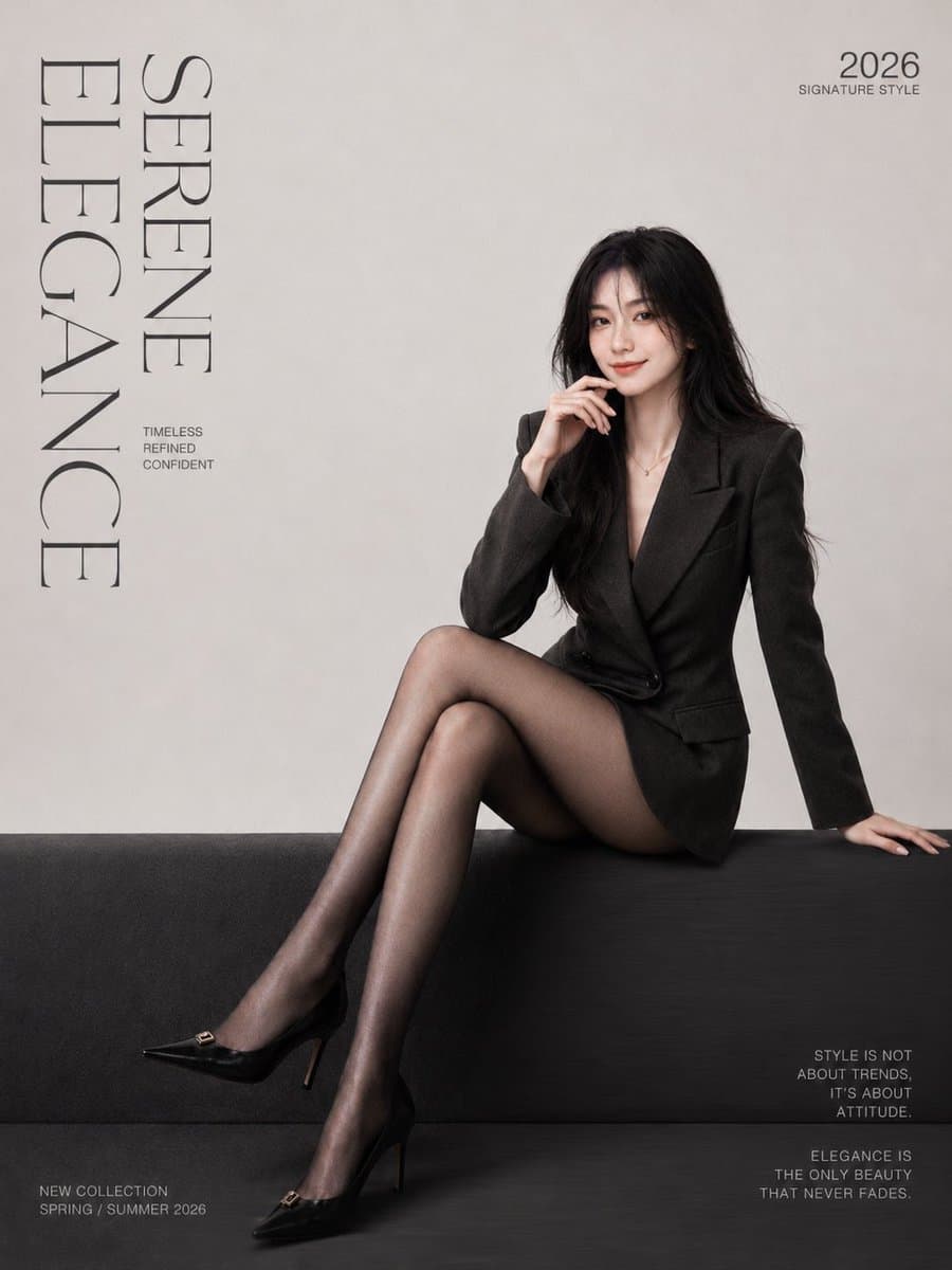 Minimalist Fashion Magazine Portrait preview image 2