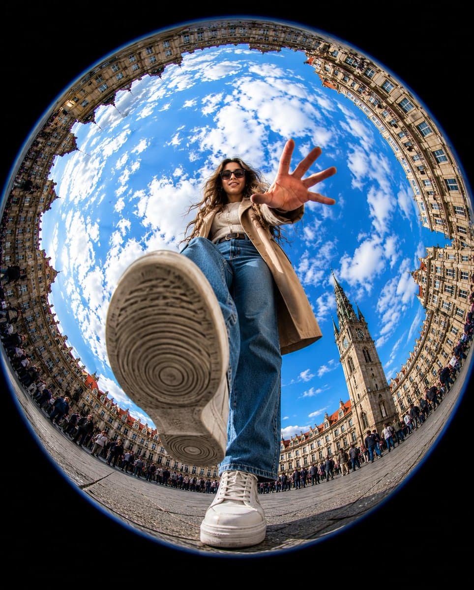 Ultra-Realistic Fisheye Urban Photography preview image 2