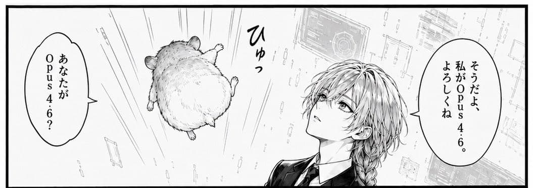 Falling Hamster Manga Panel preview image 3