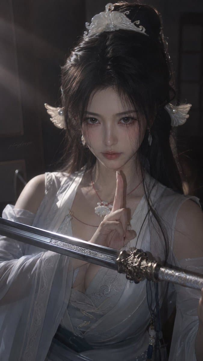Cinematic Xianxia Swordswoman Portrait preview image 1
