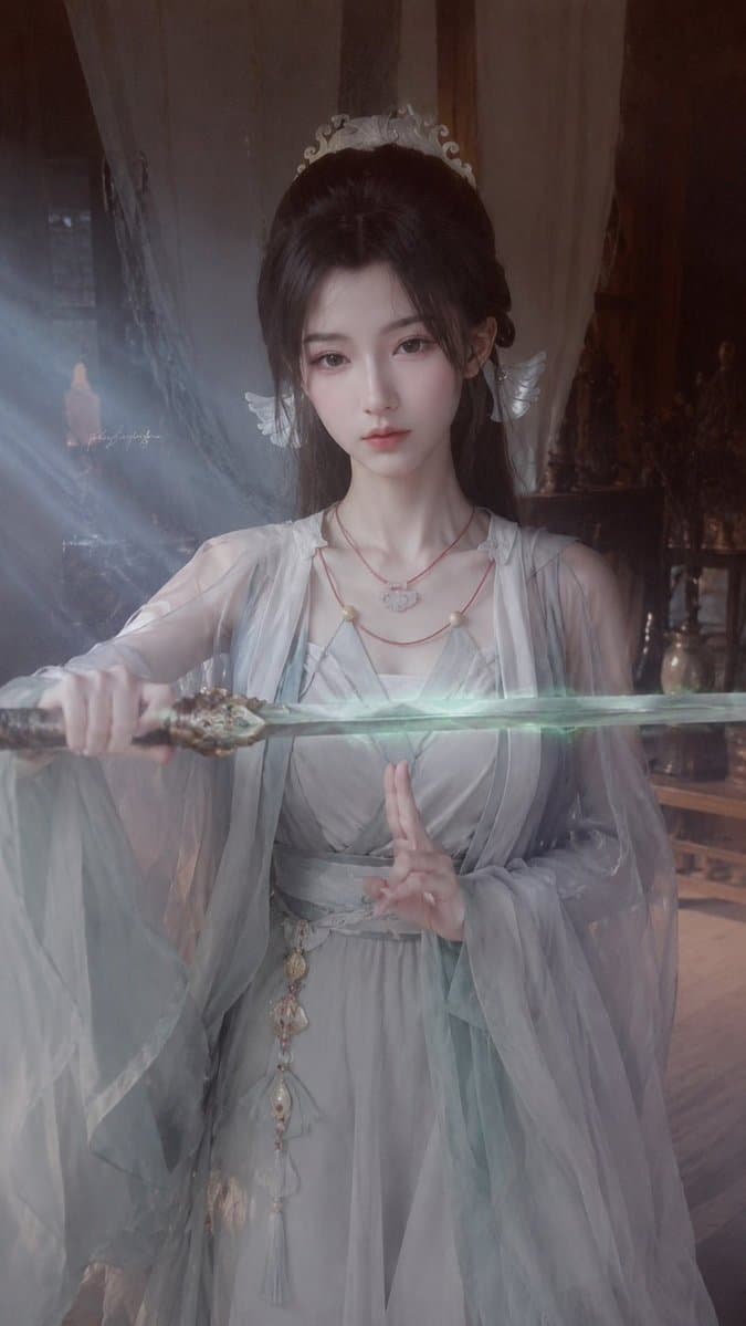 Cinematic Xianxia Swordswoman Portrait preview image 2