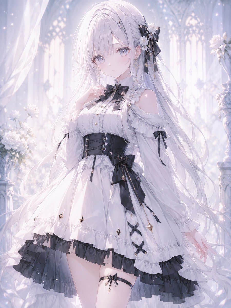 Ethereal Gothic Lolita Cathedral Portrait preview image 1