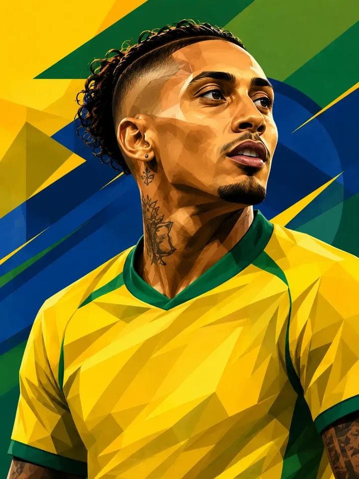 Low Poly Football Player Illustration preview image 3