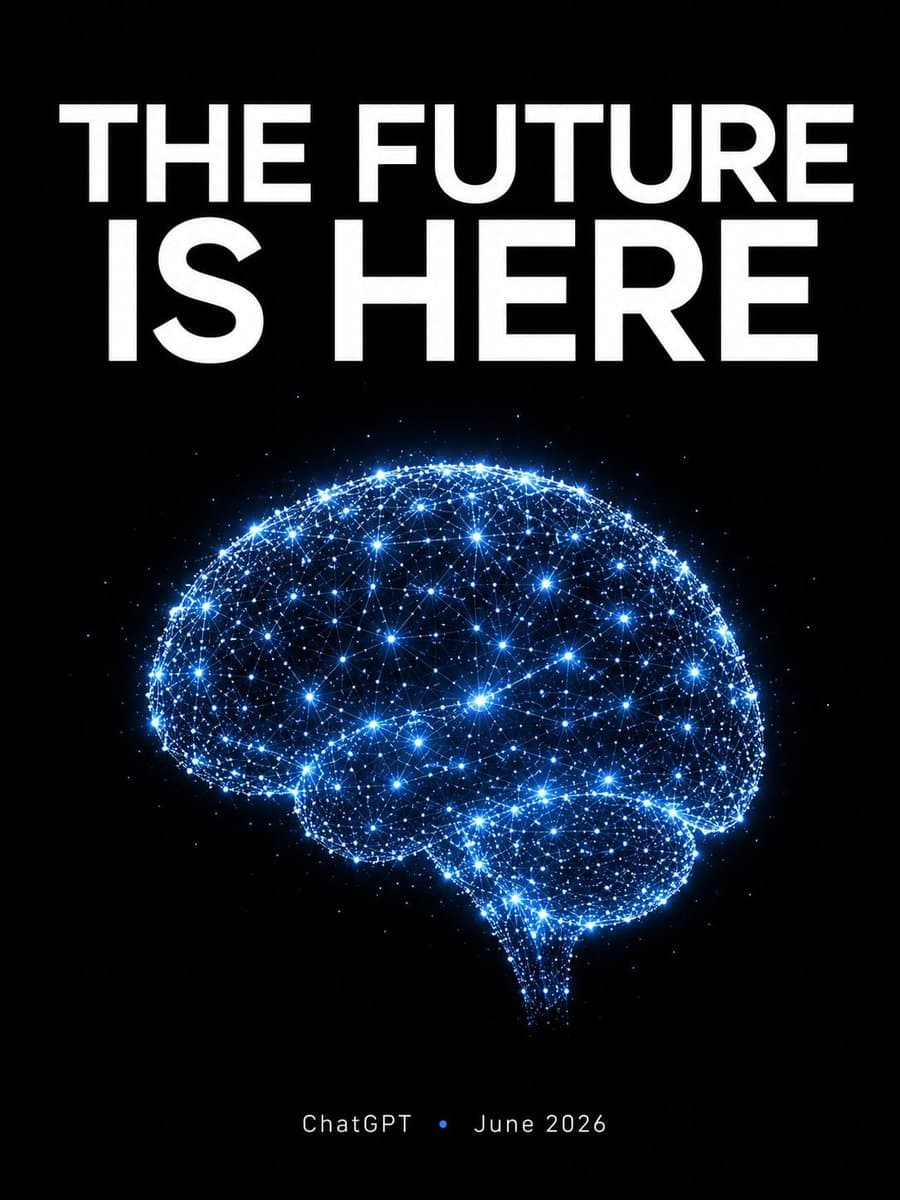 Futuristic AI 2026 Tech Poster preview image 2
