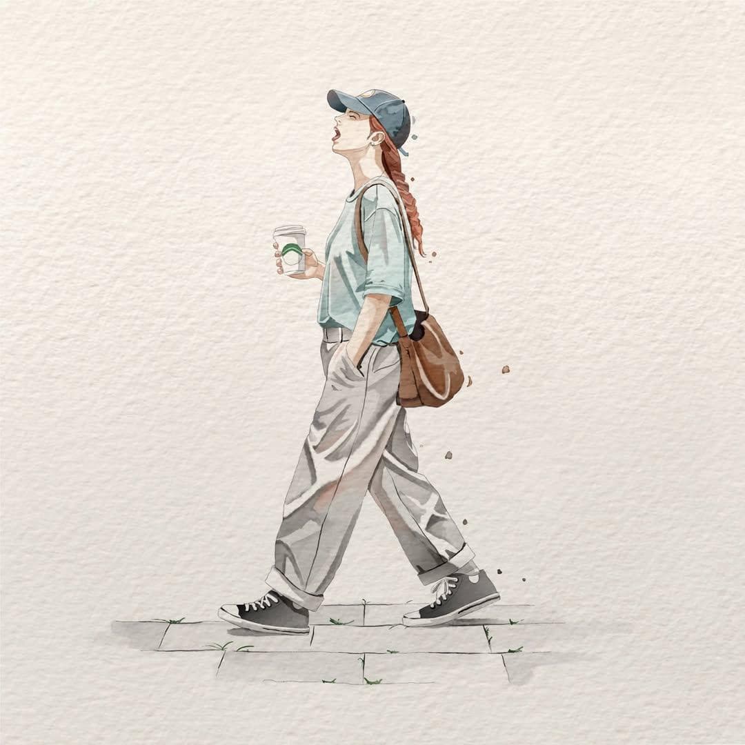 Watercolor Fashion Illustration Aesthetic preview image 2