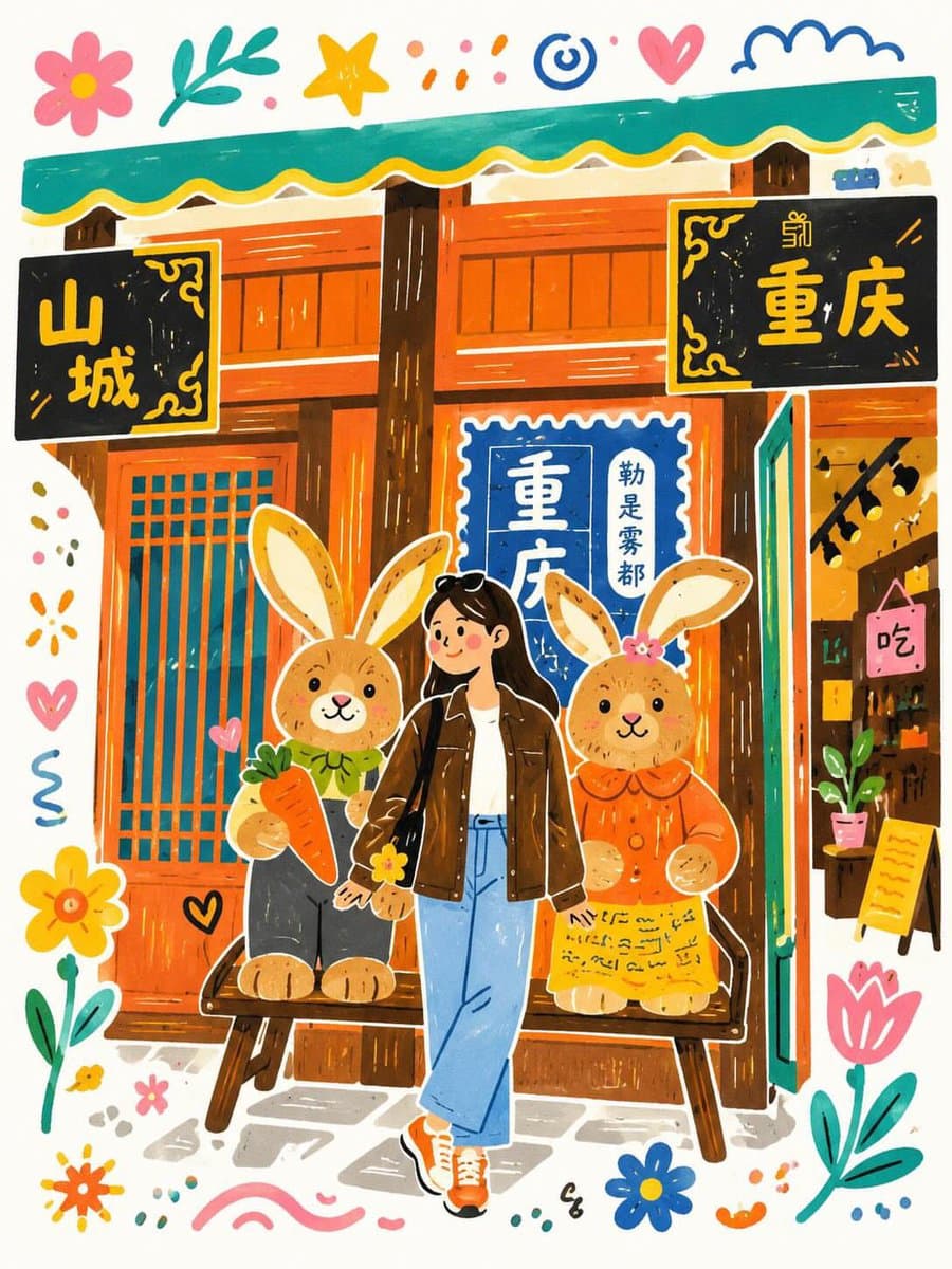 Kawaii Storybook Doodle Illustration - 1 preview image 3