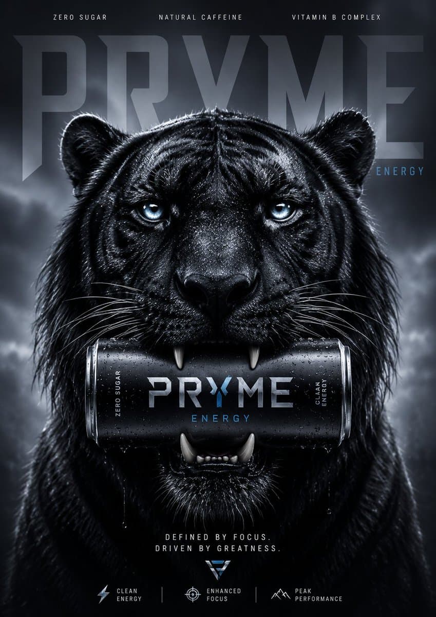 Luxury Energy Drink Snow Leopard Ad - 1 preview image 2