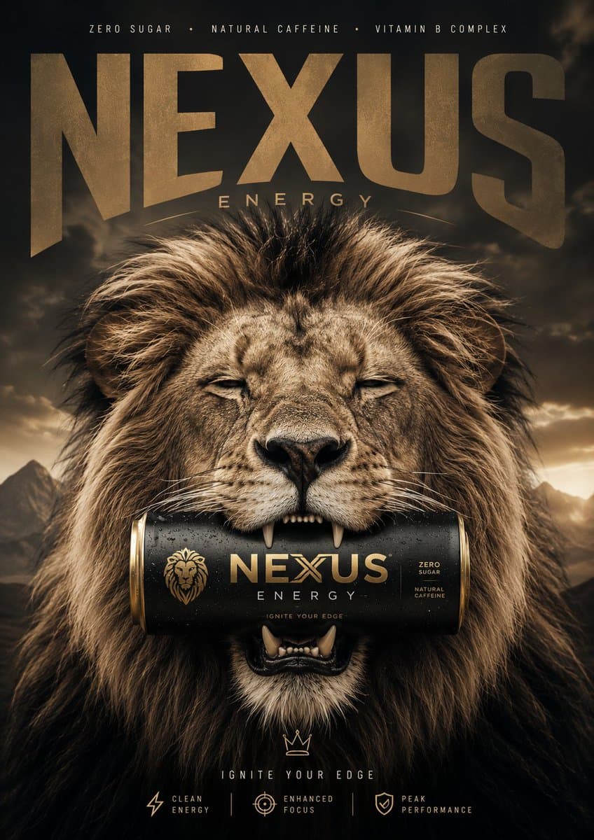 Luxury Energy Drink Snow Leopard Ad - 1 preview image 3