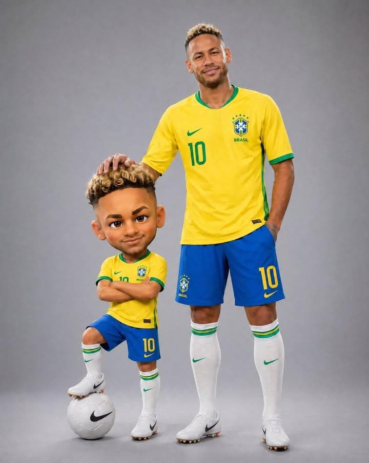 Footballer with Chibi Mini-Me Portrait - 1 preview image 3