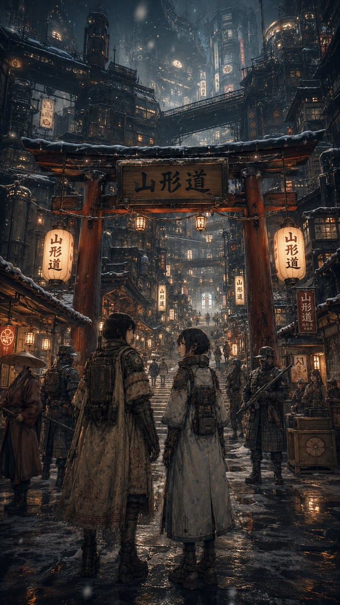 Snowy Cyberpunk Yamagata Gate preview image 1