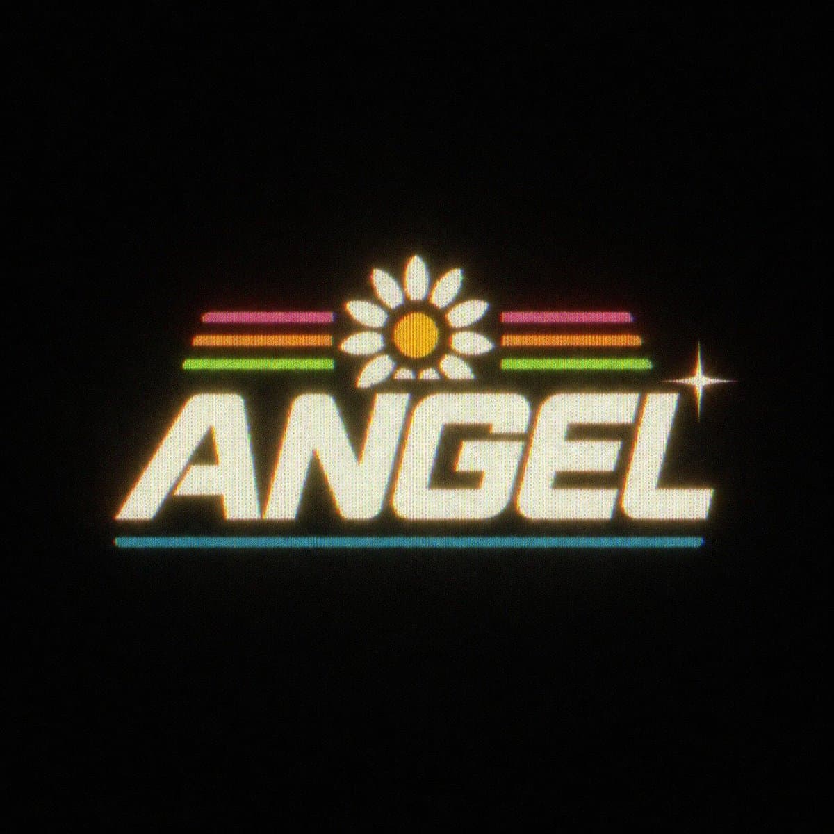 Retro Neon Angel Logo preview image 1