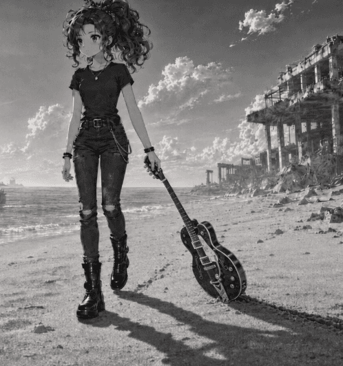 Dragging Guitar on Beach Walk - 1 preview image 2