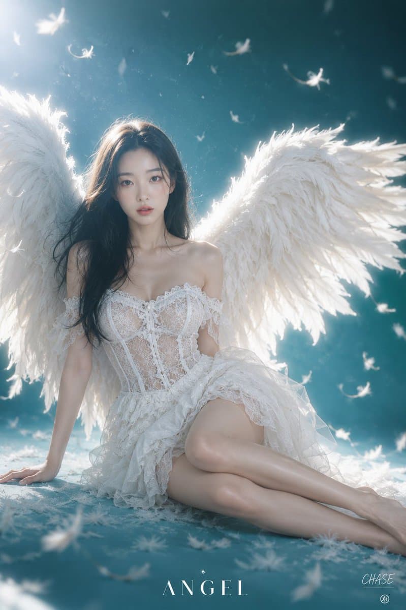 Ethereal Winged Angel Studio Portrait preview image 1