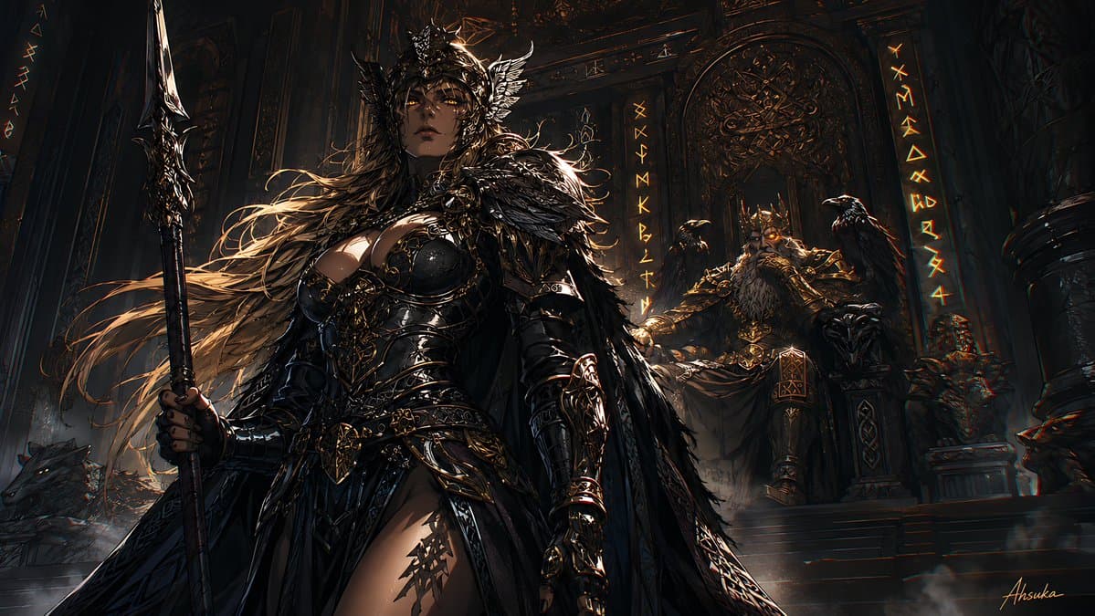 Norse Raven Valkyrie Wallpaper - 1 preview image 1