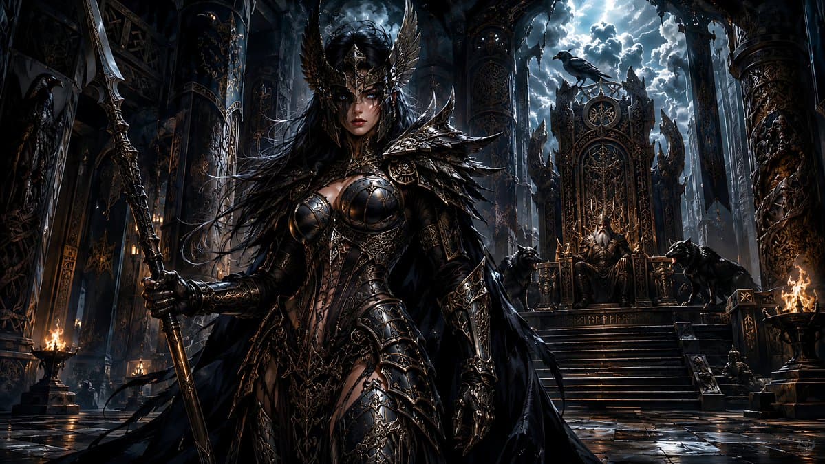 Norse Raven Valkyrie Wallpaper - 1 preview image 2