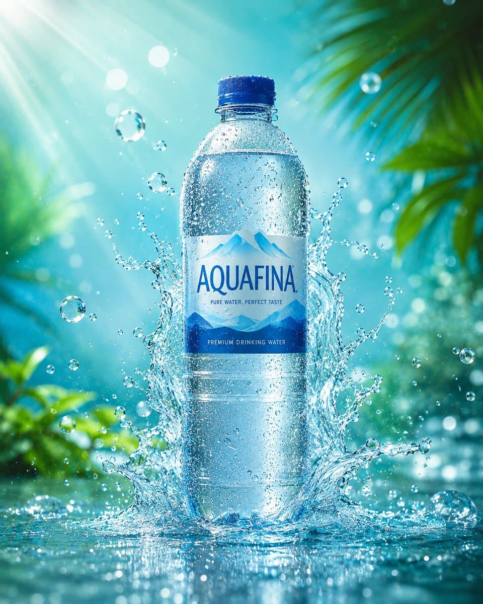 Luxury Water Bottle Product Photography preview image 2