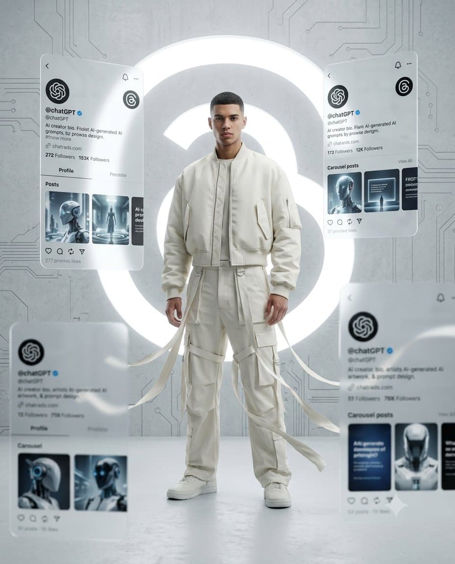 Threads Monochrome Techwear Artwork - 1 preview image 2