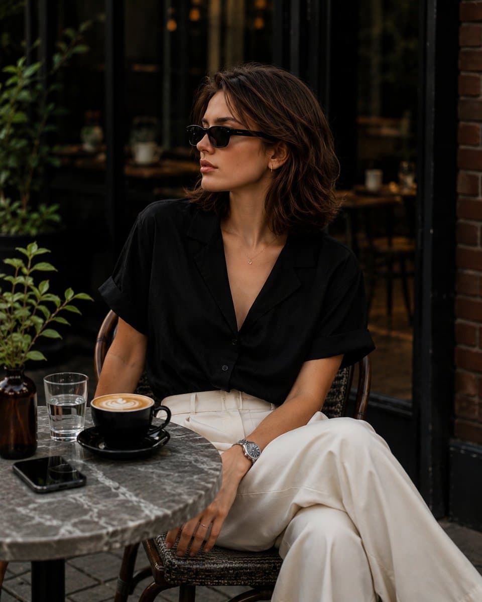 Elegant European Cafe Lifestyle Portrait - 1 preview image 2