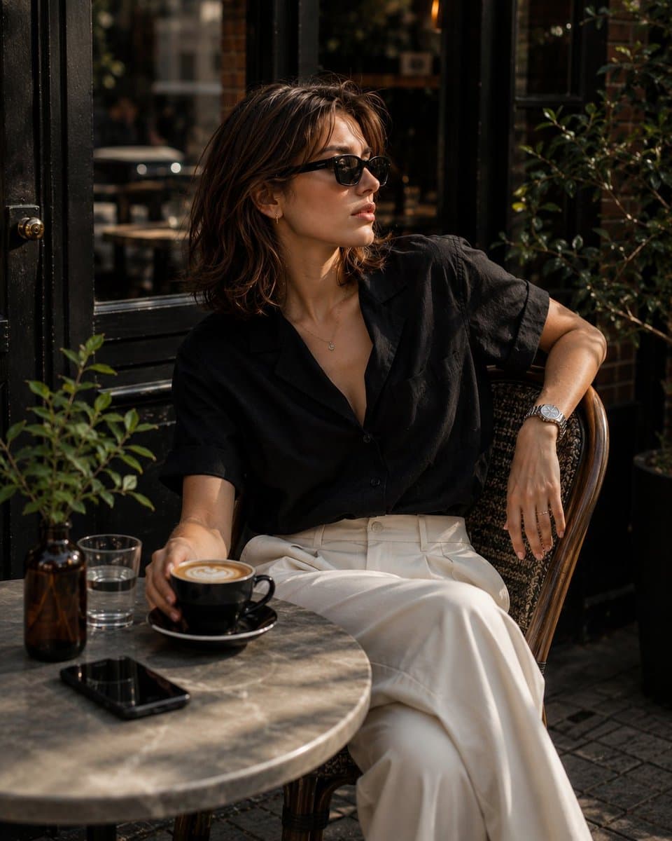 Elegant European Cafe Lifestyle Portrait - 1 preview image 3