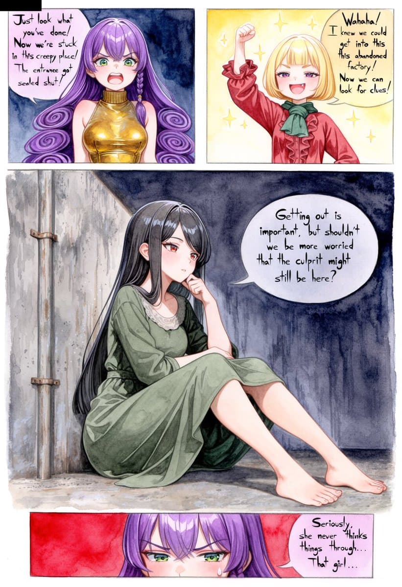 Watercolor Manga Locked Room Page - 1 preview image 2