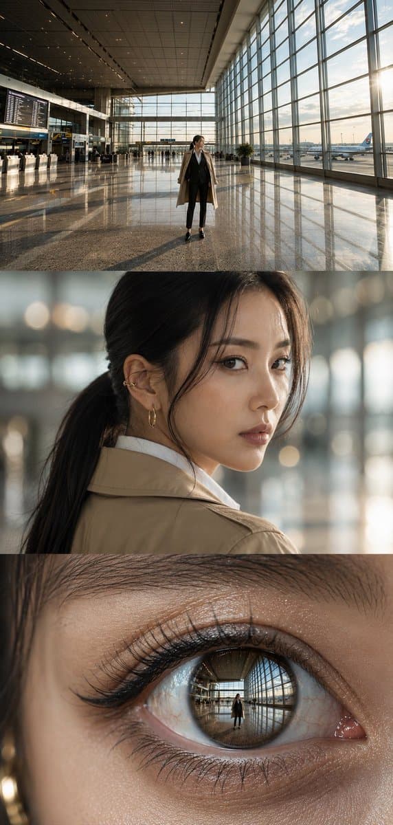 Airport Triptych Eye Reflection preview image 1