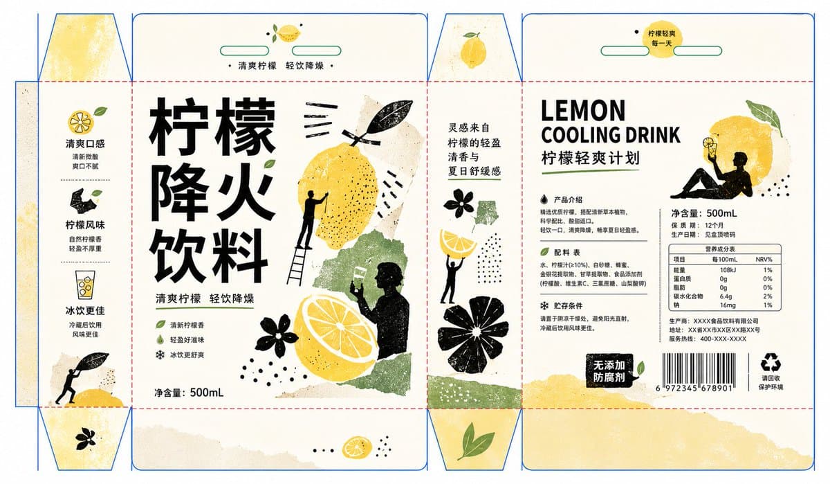 Handmade Collage Packaging Design preview image 1