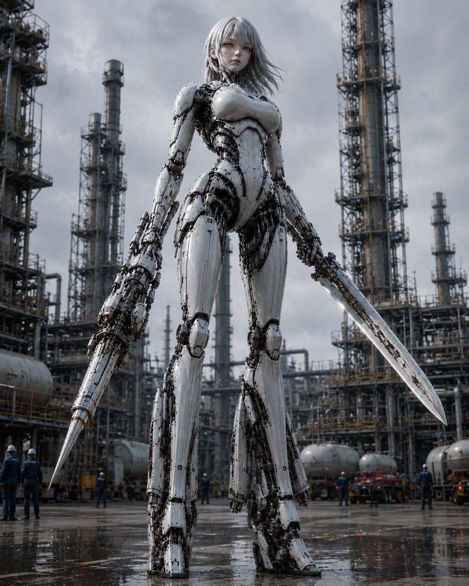 Giant Weaponized Robot in Refinery preview image 1