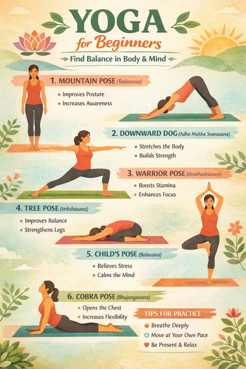 Vintage Yoga Infographic Poster - 1 preview image 2