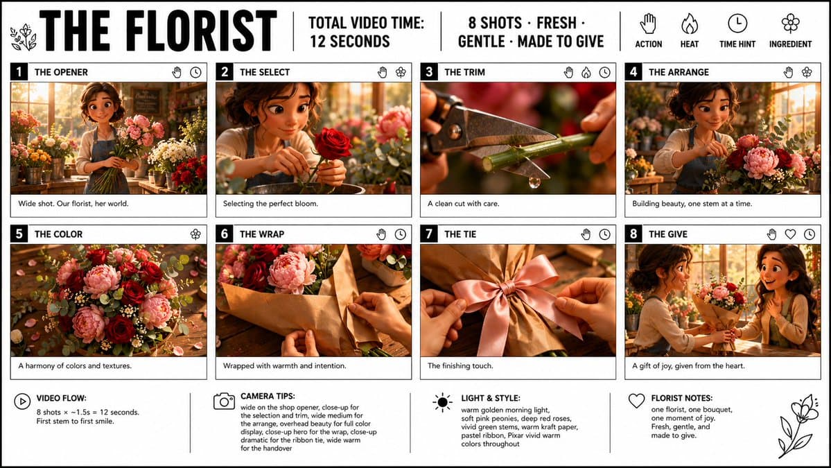 Florist Storyboard Poster preview image 1