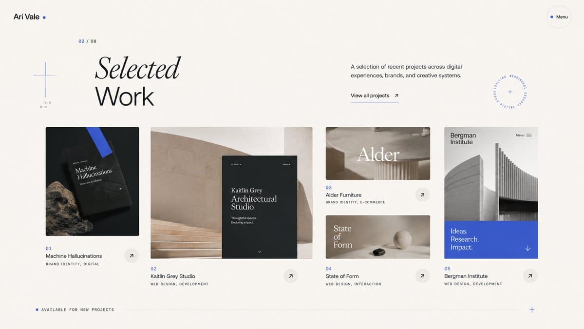 Minimalist Designer Portfolio Homepage - 1 preview image 2