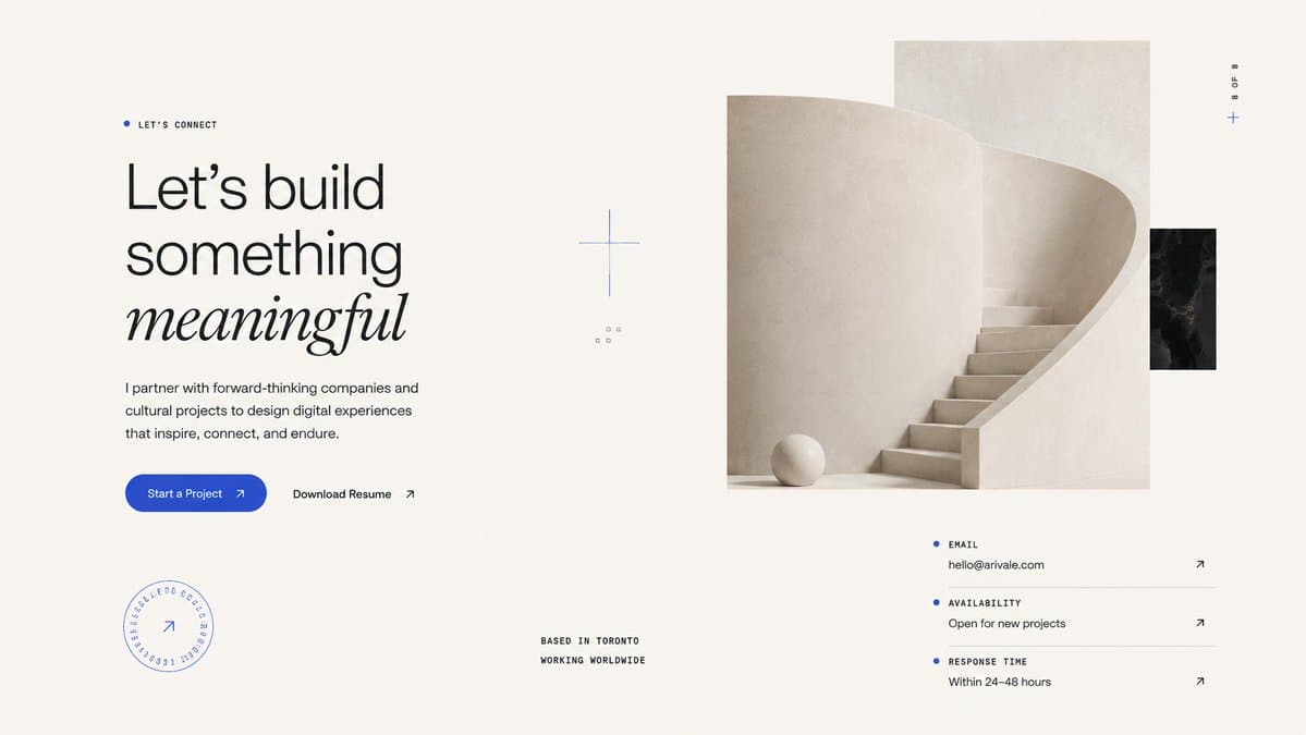 Minimalist Designer Portfolio Homepage - 1 preview image 4