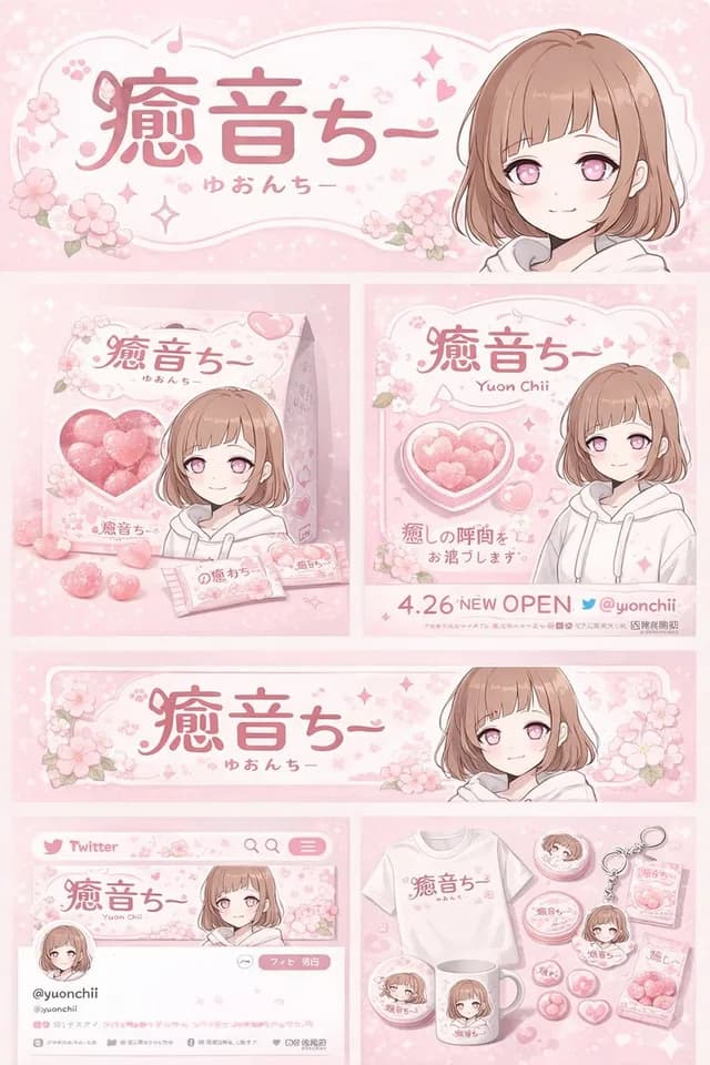Anime Character Brand Identity & Merch Board preview image 1