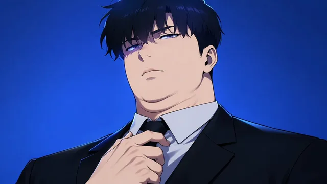 Manhwa Style Boss Adjusting Tie preview image 1
