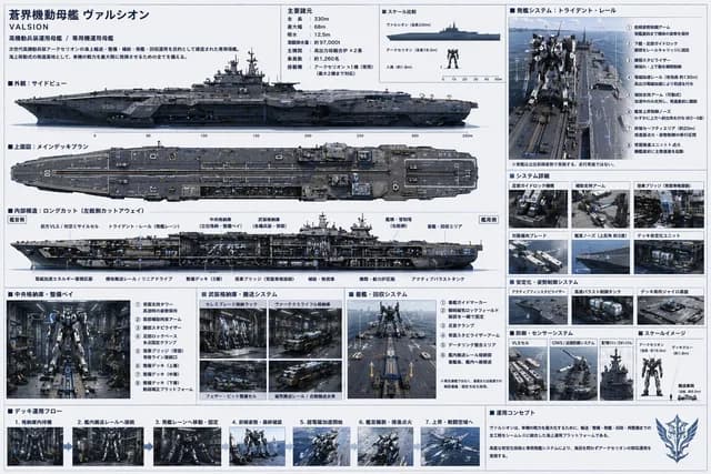 Sci-Fi Mecha Carrier Specification Sheet preview image 1