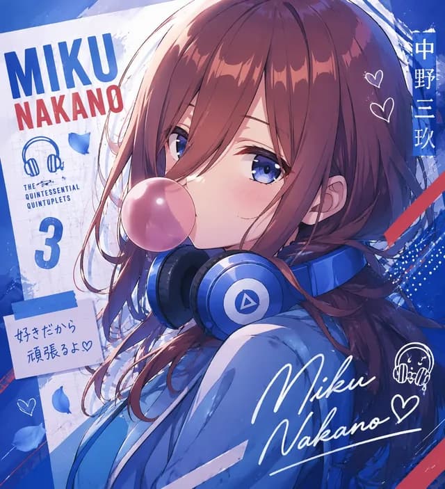 Anime Character Typography Poster preview image 1