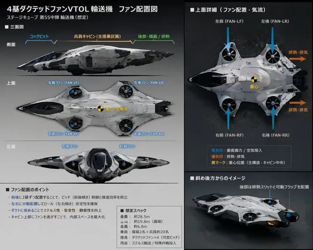 Sci-Fi VTOL Aircraft Technical Spec Sheet preview image 1