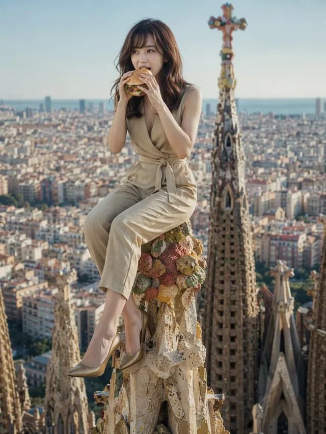 Surreal Landmark Dining Portrait preview image 1