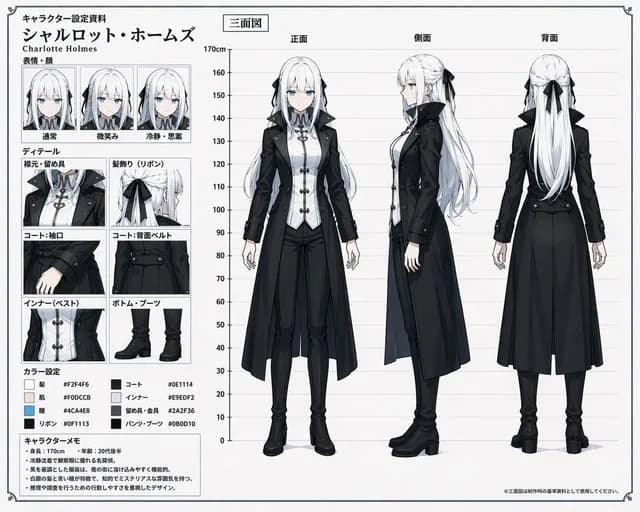 Anime Character Reference Sheet preview image 1