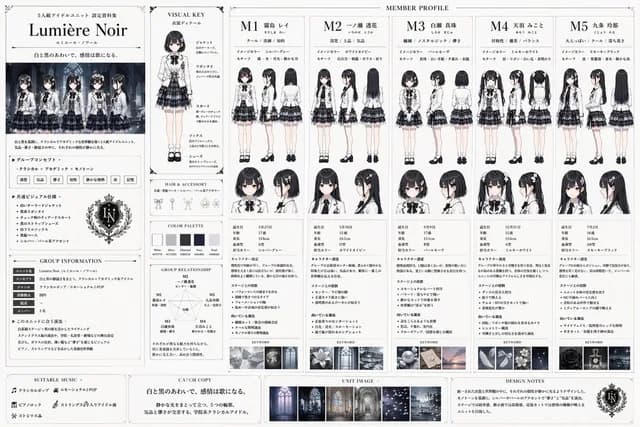 Idol Unit Concept Reference Sheet preview image 1