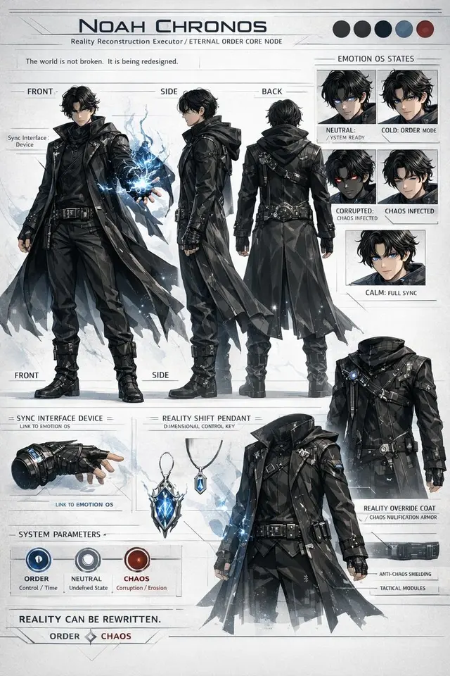 Sci-Fi Tactical Character Reference Sheet preview image 1