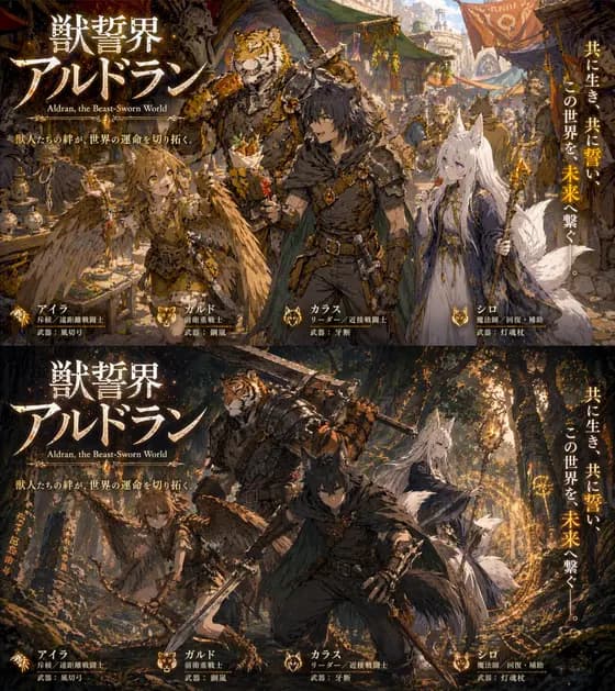 Two-Panel RPG Concept Art preview image 1