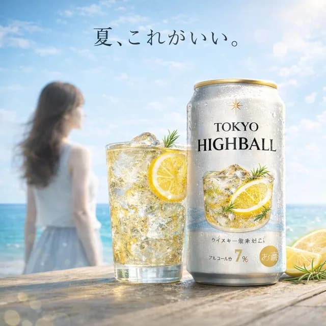 Summer Beach Beverage Commercial Shot preview image 1