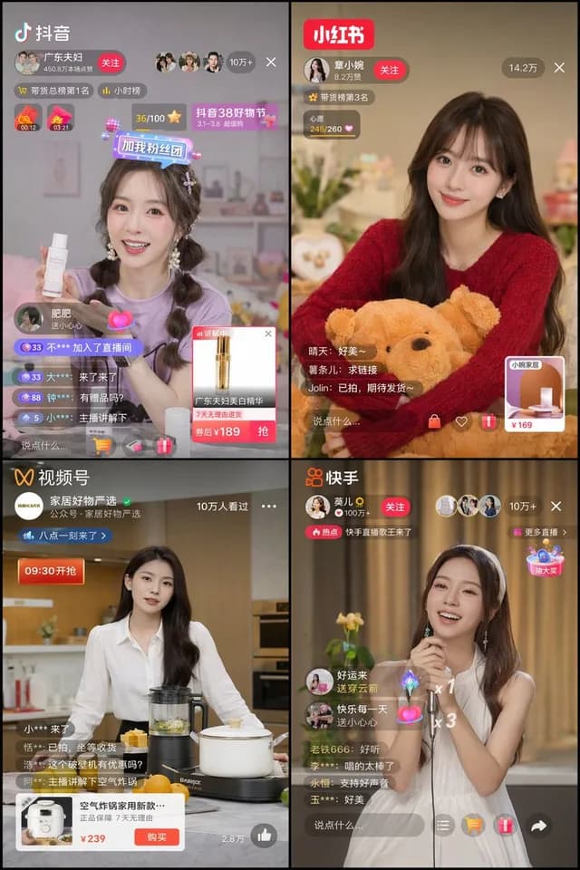 Chinese Livestreaming App UI Grid preview image 1